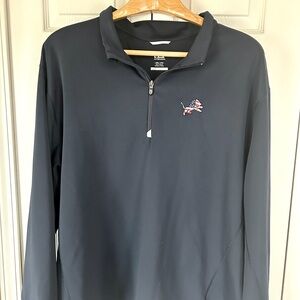 Patriotic Detroit Lions NFL Football 1/4 Quarter Zip Pullover - Men's 3XL.